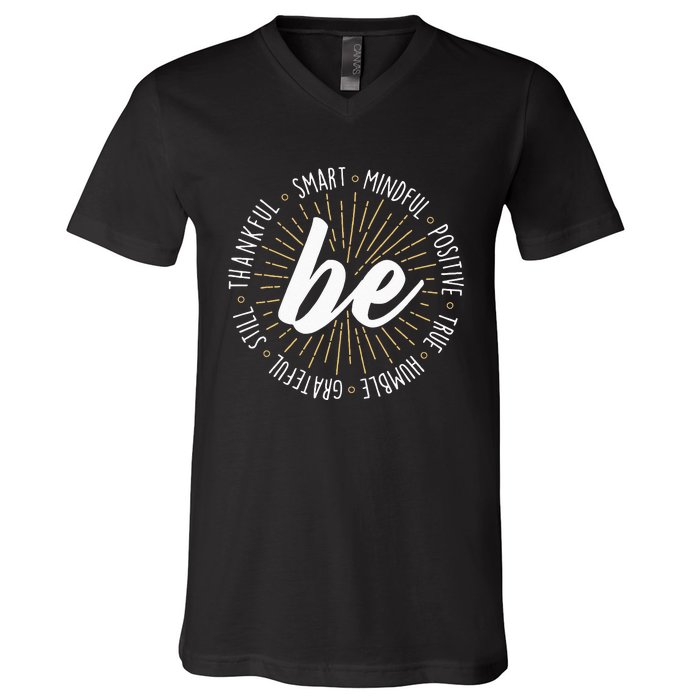 Motivational Quote Inspiration Positive Saying Life Slogan V-Neck T-Shirt