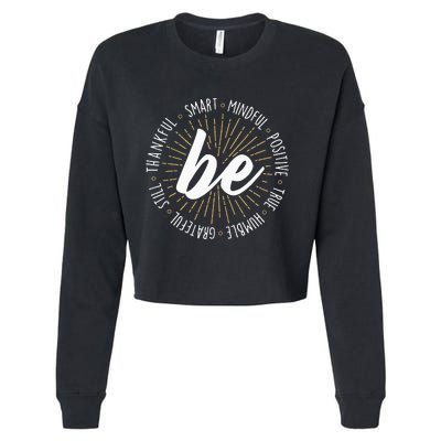 Motivational Quote Inspiration Positive Saying Life Slogan Cropped Pullover Crew