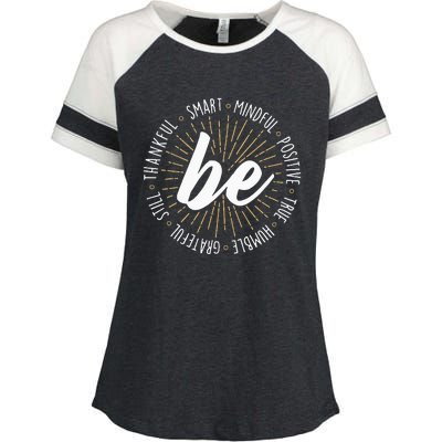 Motivational Quote Inspiration Positive Saying Life Slogan Enza Ladies Jersey Colorblock Tee