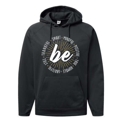 Motivational Quote Inspiration Positive Saying Life Slogan Performance Fleece Hoodie