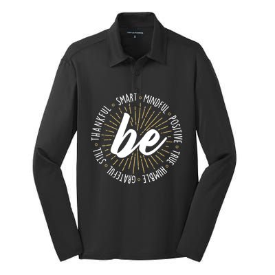 Motivational Quote Inspiration Positive Saying Life Slogan Silk Touch Performance Long Sleeve Polo