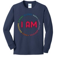 Motivational Quote Inspiration Positive Saying Life Slogan Kids Long Sleeve Shirt