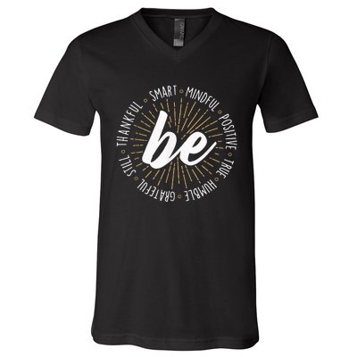 Motivational Quote Inspiration Positive Saying Life Slogan V-Neck T-Shirt