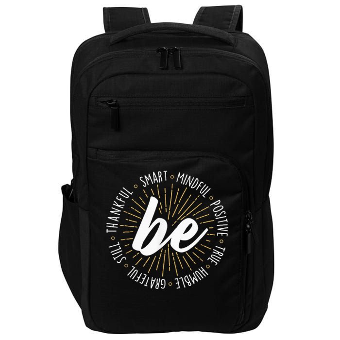 Motivational Quote Inspiration Positive Saying Life Slogan Impact Tech Backpack