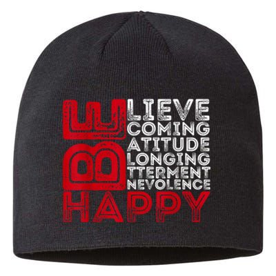 Motivational Quote Inspiration Positive Saying Life Slogan Sustainable Beanie