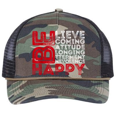 Motivational Quote Inspiration Positive Saying Life Slogan Retro Rope Trucker Hat Cap