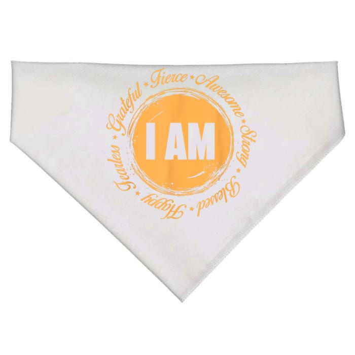 Motivational Quote Inspiration Positive Saying Life Slogan USA-Made Doggie Bandana