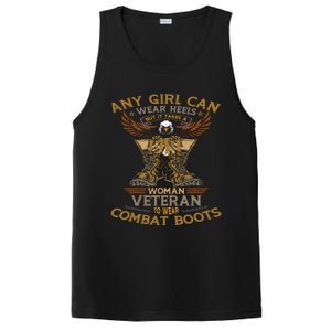 Military Quote It Takes A Women Veteran To Wear Combat Boots PosiCharge Competitor Tank