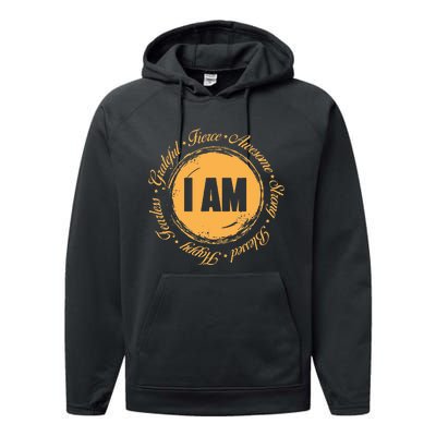 Motivational Quote Inspiration Positive Saying Life Slogan Performance Fleece Hoodie