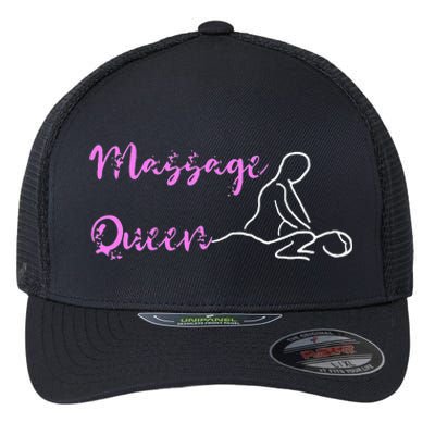 Massage Queen Masseuse Spa Reflexologist Massage Therapist Flexfit Unipanel Trucker Cap