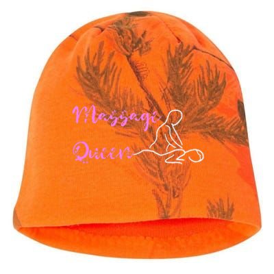 Massage Queen Masseuse Spa Reflexologist Massage Therapist Kati - Camo Knit Beanie