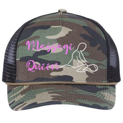 Massage Queen Masseuse Spa Reflexologist Massage Therapist Retro Rope Trucker Hat Cap