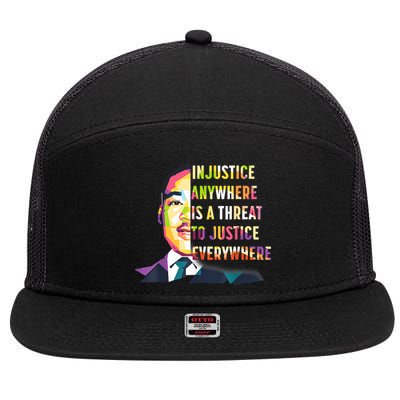 MLK Quote | Martin Luther King Jr Day | Black History Month 7 Panel Mesh Trucker Snapback Hat
