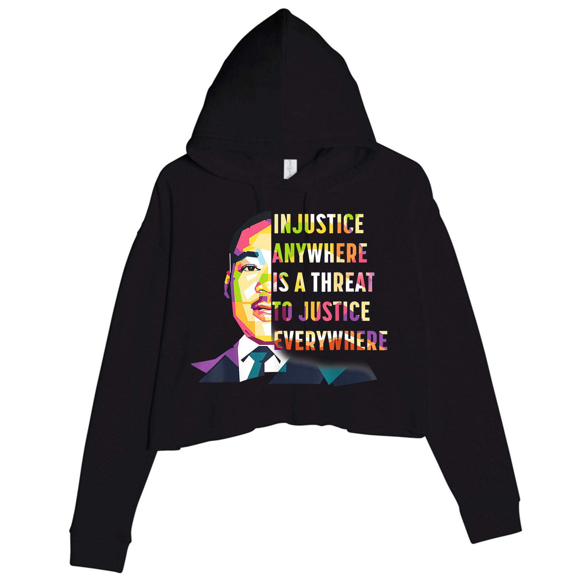 MLK Quote | Martin Luther King Jr Day | Black History Month Crop Fleece Hoodie