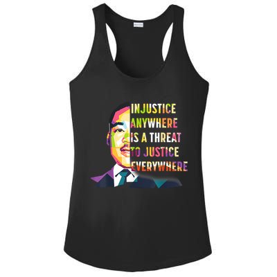 MLK Quote | Martin Luther King Jr Day | Black History Month Ladies PosiCharge Competitor Racerback Tank