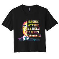 MLK Quote | Martin Luther King Jr Day | Black History Month Women's Crop Top Tee