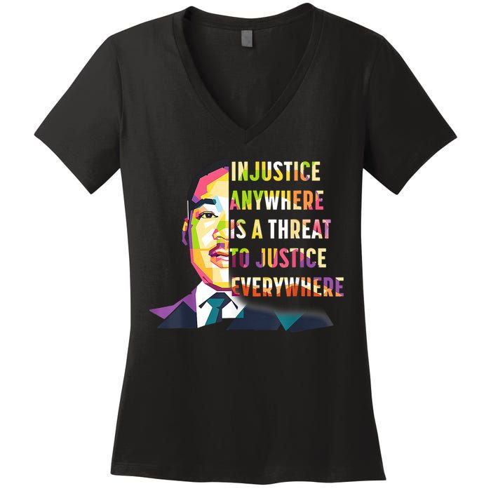 MLK Quote | Martin Luther King Jr Day | Black History Month Women's V-Neck T-Shirt