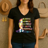 MLK Quote | Martin Luther King Jr Day | Black History Month Women's V-Neck T-Shirt