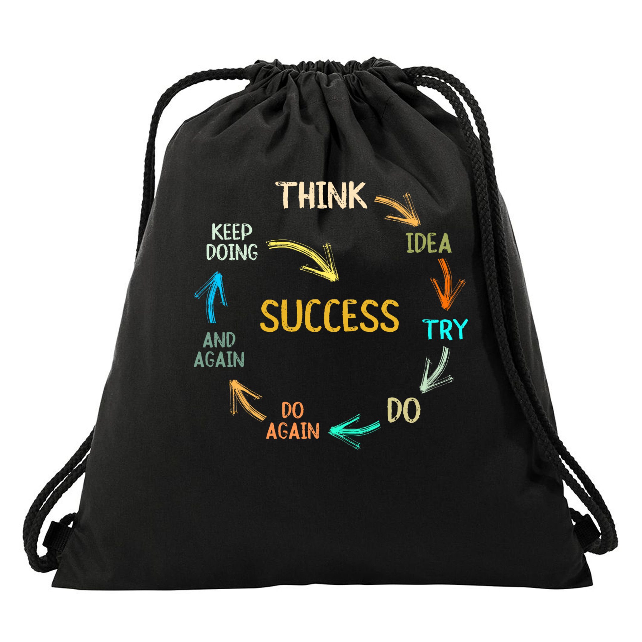 motivational quote motivation success inspiration mindset Drawstring Bag
