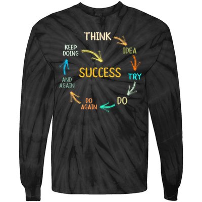 motivational quote motivation success inspiration mindset Tie-Dye Long Sleeve Shirt
