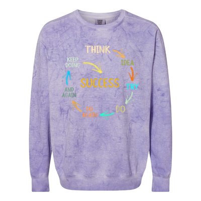 Motivational Quote Motivation Success Inspiration Mindset Colorblast Crewneck Sweatshirt