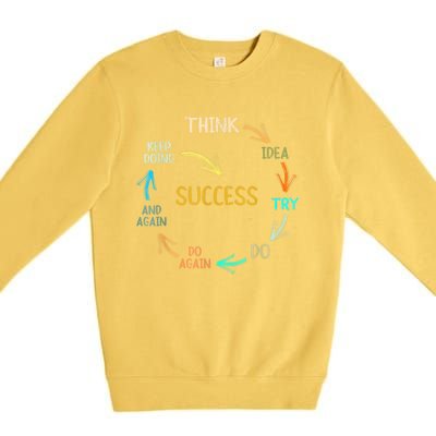 Motivational Quote Motivation Success Inspiration Mindset Premium Crewneck Sweatshirt