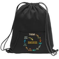 Motivational Quote Motivation Success Inspiration Mindset Sweatshirt Cinch Pack Bag