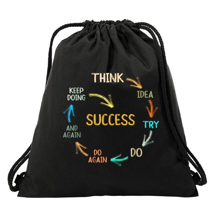 Motivational Quote Motivation Success Inspiration Mindset Drawstring Bag