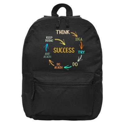 Motivational Quote Motivation Success Inspiration Mindset 16 in Basic Backpack