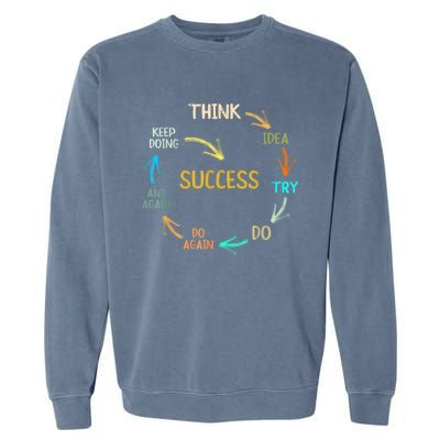 Motivational Quote Motivation Success Inspiration Mindset Garment-Dyed Sweatshirt