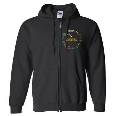 Motivational Quote Motivation Success Inspiration Mindset Full Zip Hoodie