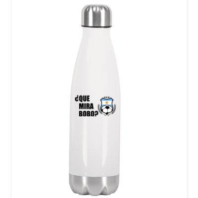 Messi Que Miras Bobo Anda Para Alla Soccer Football Argentina Stainless Steel Insulated Water Bottle