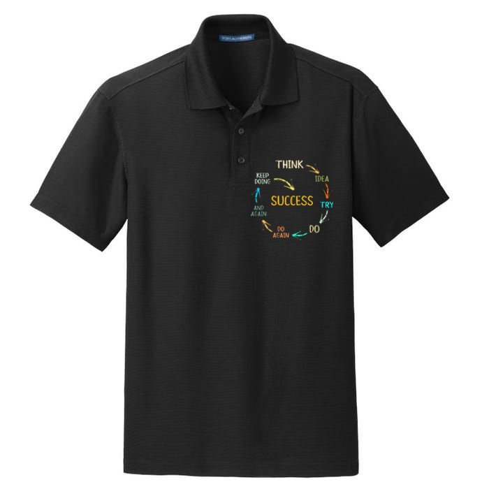 Motivational Quote Motivation Success Inspiration Mindset Dry Zone Grid Polo