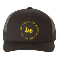 Motivational Quote Positive Saying Life Slogan VarsityGold Yupoong Adult 5-Panel Trucker Hat