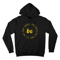 Motivational Quote Positive Saying Life Slogan VarsityGold Hoodie