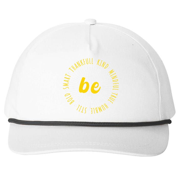 Motivational Quote Positive Saying Life Slogan VarsityGold Snapback Five-Panel Rope Hat