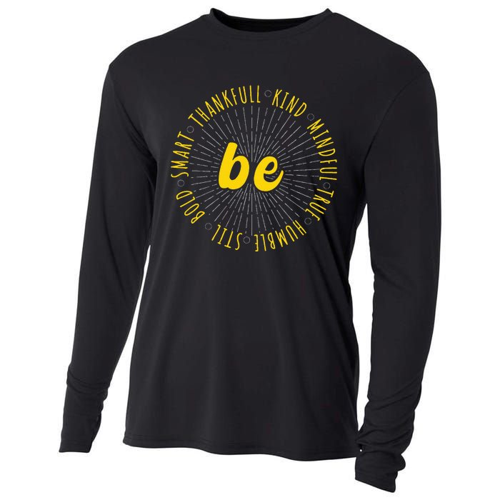 Motivational Quote Positive Saying Life Slogan VarsityGold Cooling Performance Long Sleeve Crew