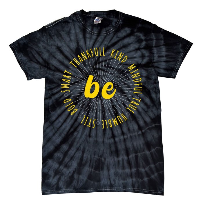 Motivational Quote Positive Saying Life Slogan VarsityGold Tie-Dye T-Shirt