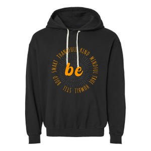 Motivational Quote Positive Saying Life Slogan Orange Garment-Dyed Fleece Hoodie