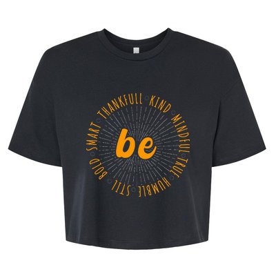 Motivational Quote Positive Saying Life Slogan Orange Bella+Canvas Jersey Crop Tee