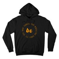 Motivational Quote Positive Saying Life Slogan Orange Hoodie