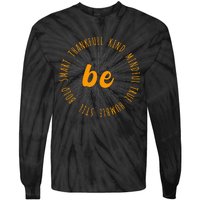 Motivational Quote Positive Saying Life Slogan Orange Tie-Dye Long Sleeve Shirt