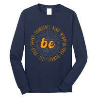 Motivational Quote Positive Saying Life Slogan Orange Long Sleeve Shirt