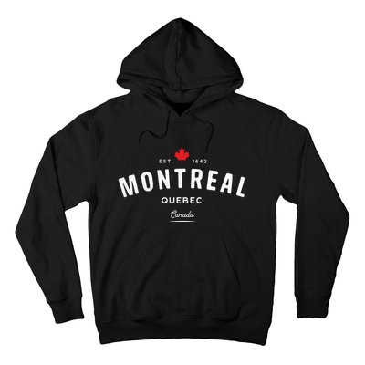 Montreal Quebec QC Vintage Retro Canada Maple Leaf Hoodie