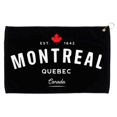 Montreal Quebec QC Vintage Retro Canada Maple Leaf Grommeted Golf Towel