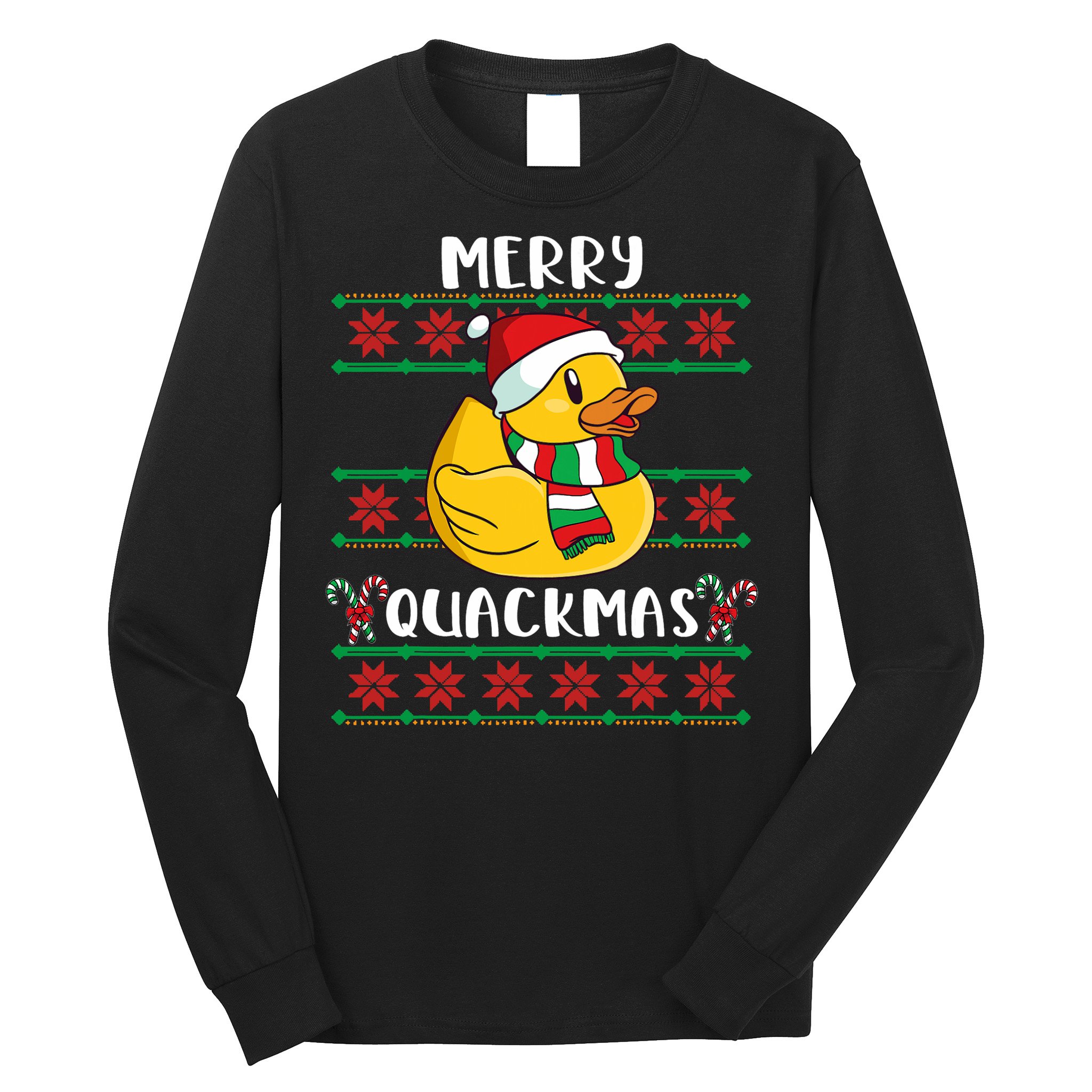 Merry Quackmas Rubber Duck Christmas Long Sleeve Shirt