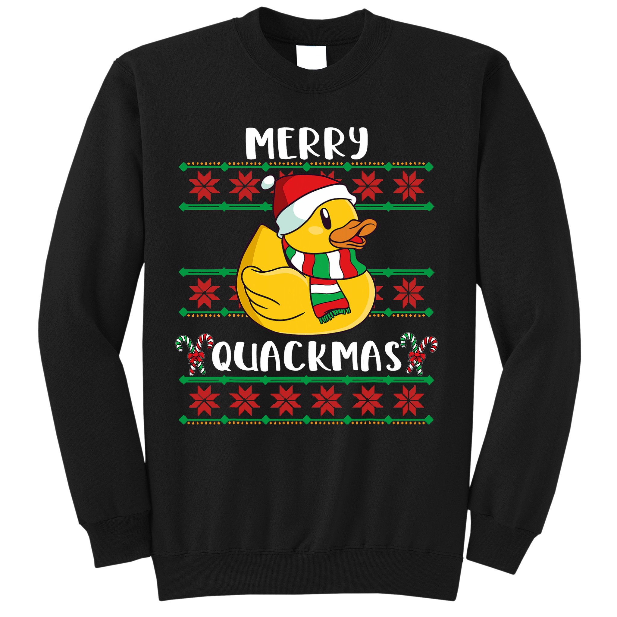 Merry Quackmas Rubber Duck Christmas Sweatshirt