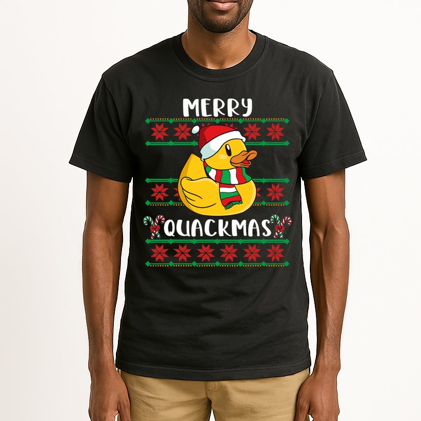 Merry Quackmas Rubber Duck Christmas Tall T-Shirt