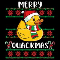 Merry Quackmas Rubber Duck Christmas 16 in Basic Backpack