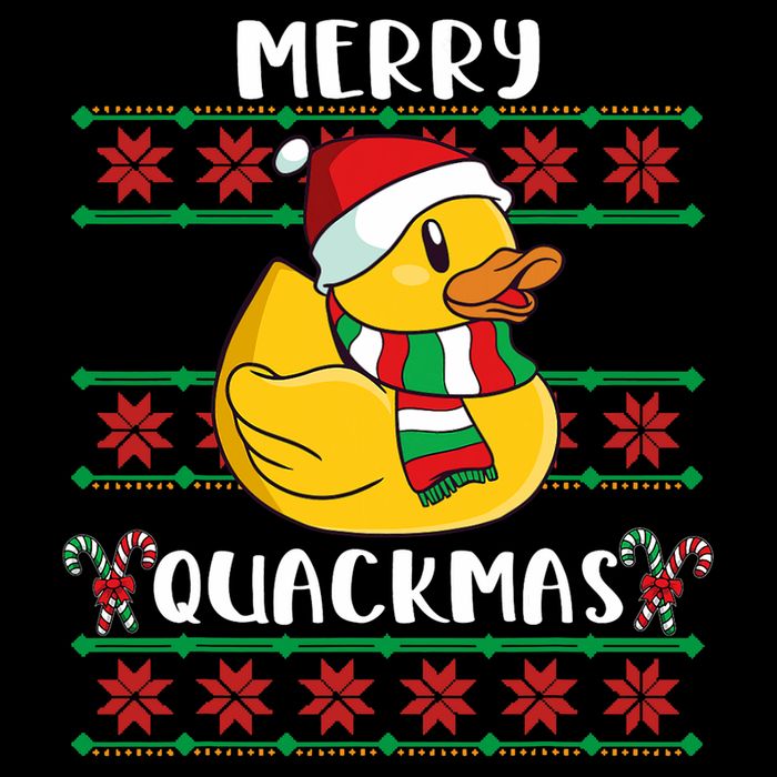 Merry Quackmas Rubber Duck Christmas 16 in Basic Backpack